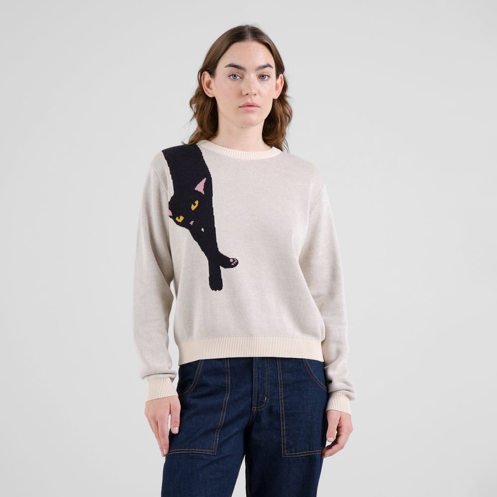 Sweater Arendal Long Cat Vanilla White