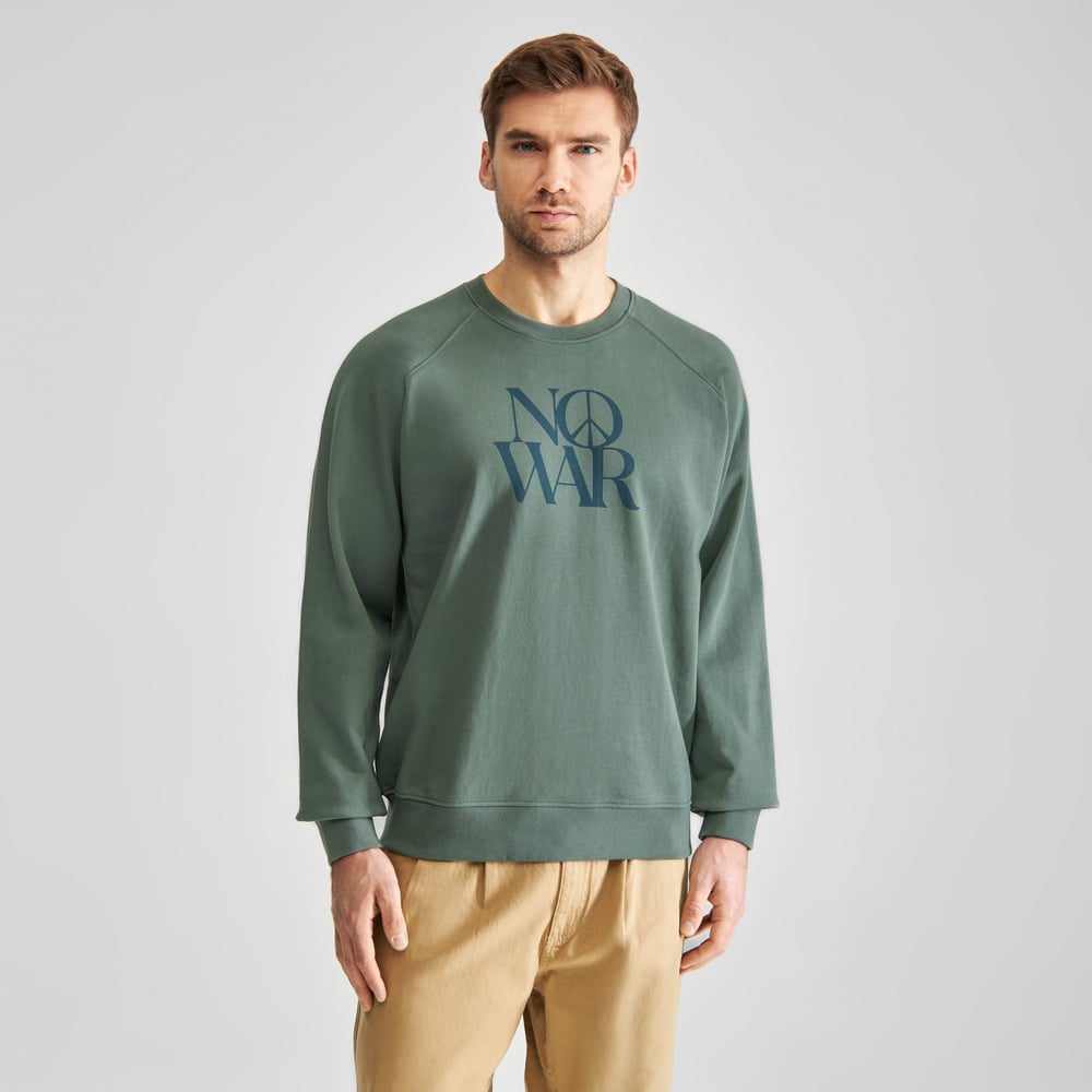 Sweatshirt Malmoe No War Forest Green