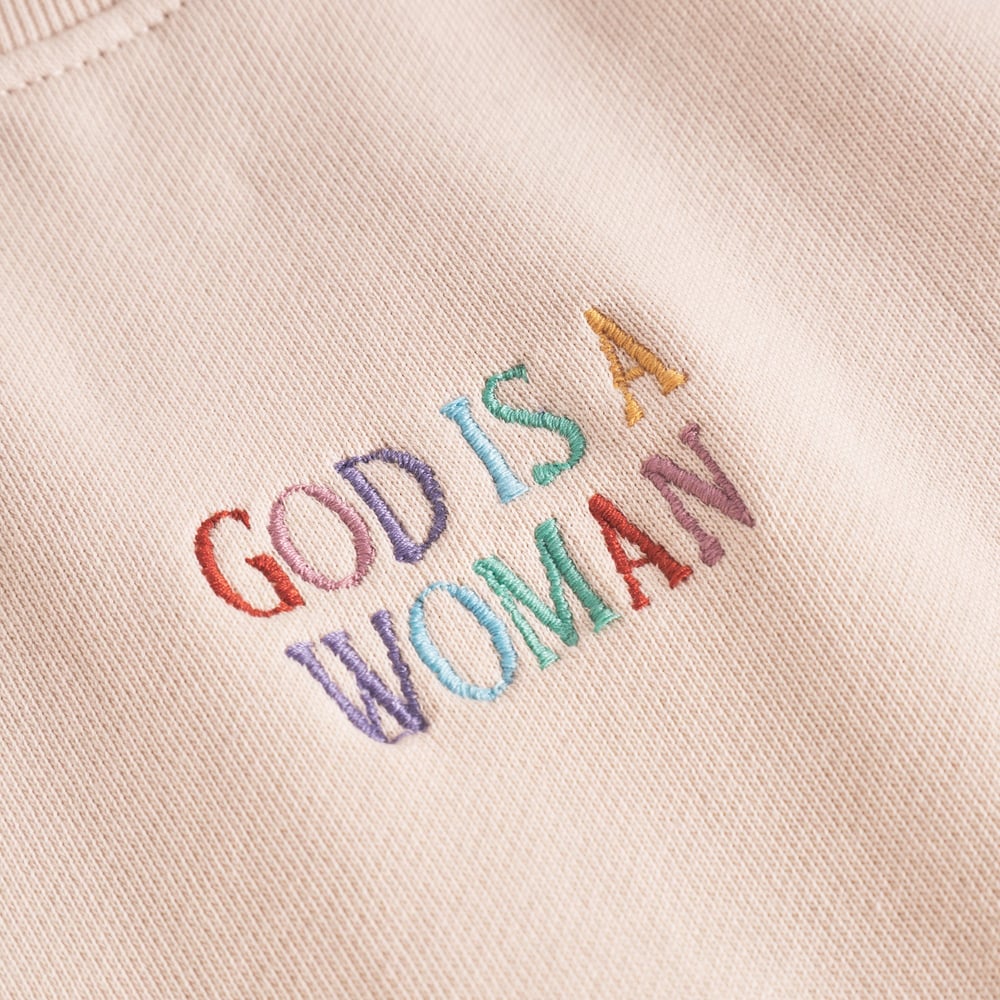 Sweatshirt Ystad God is Woman Oat White