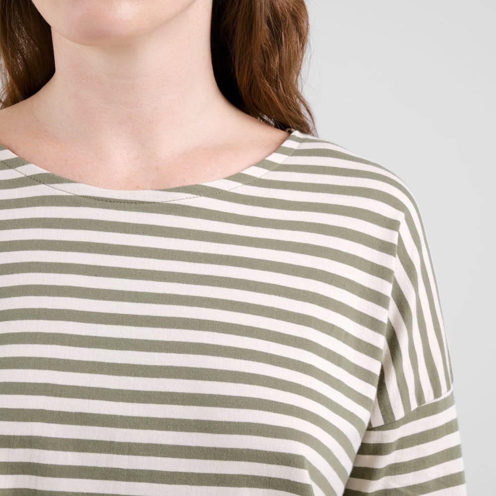 Top Humledal Stripes Leaf Green