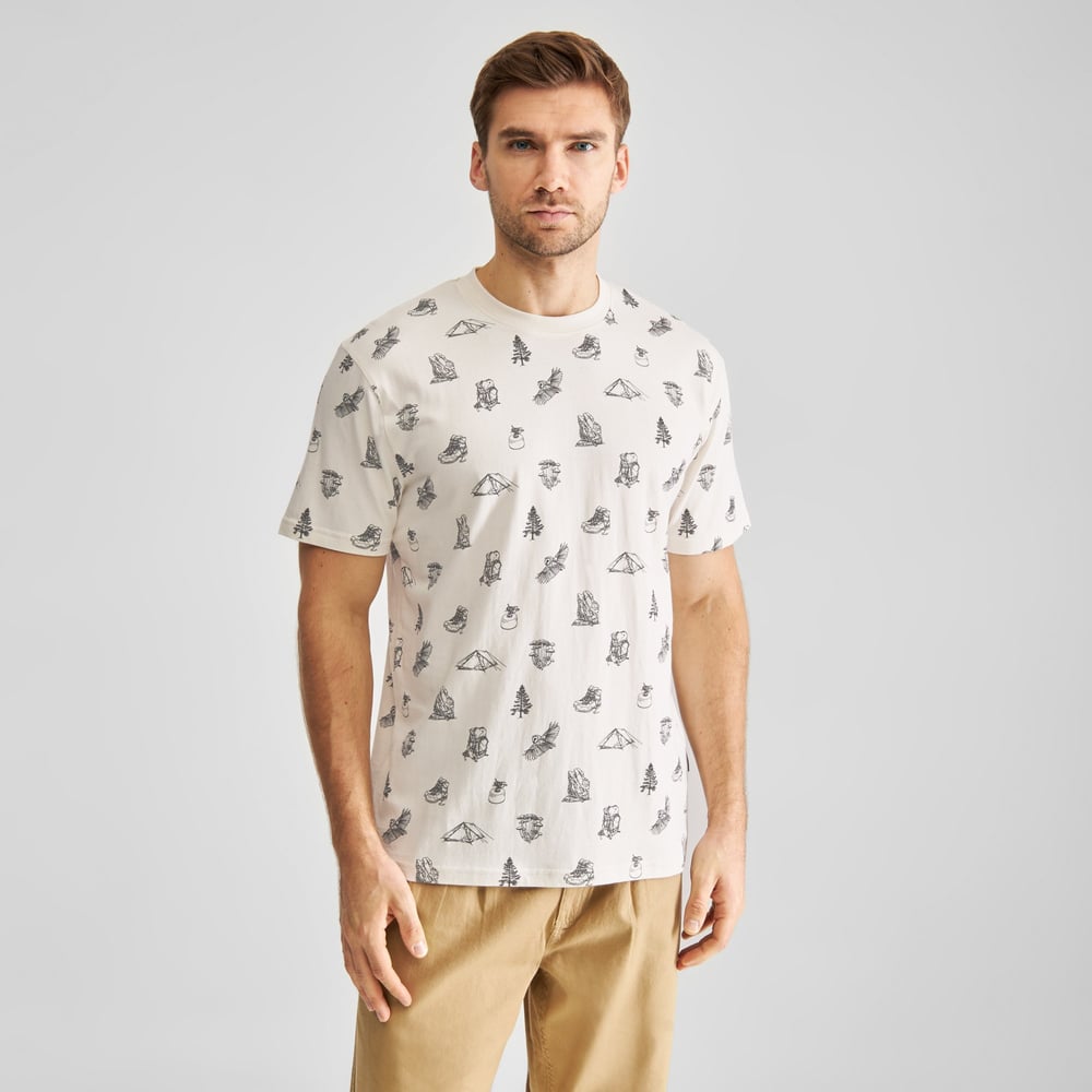 T-shirt Stockholm Go Outside AOP Off-White