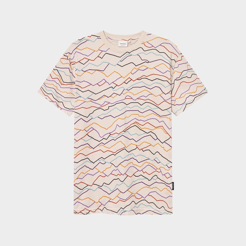 T-shirt Stockholm Line Mountains AOP Off-White
