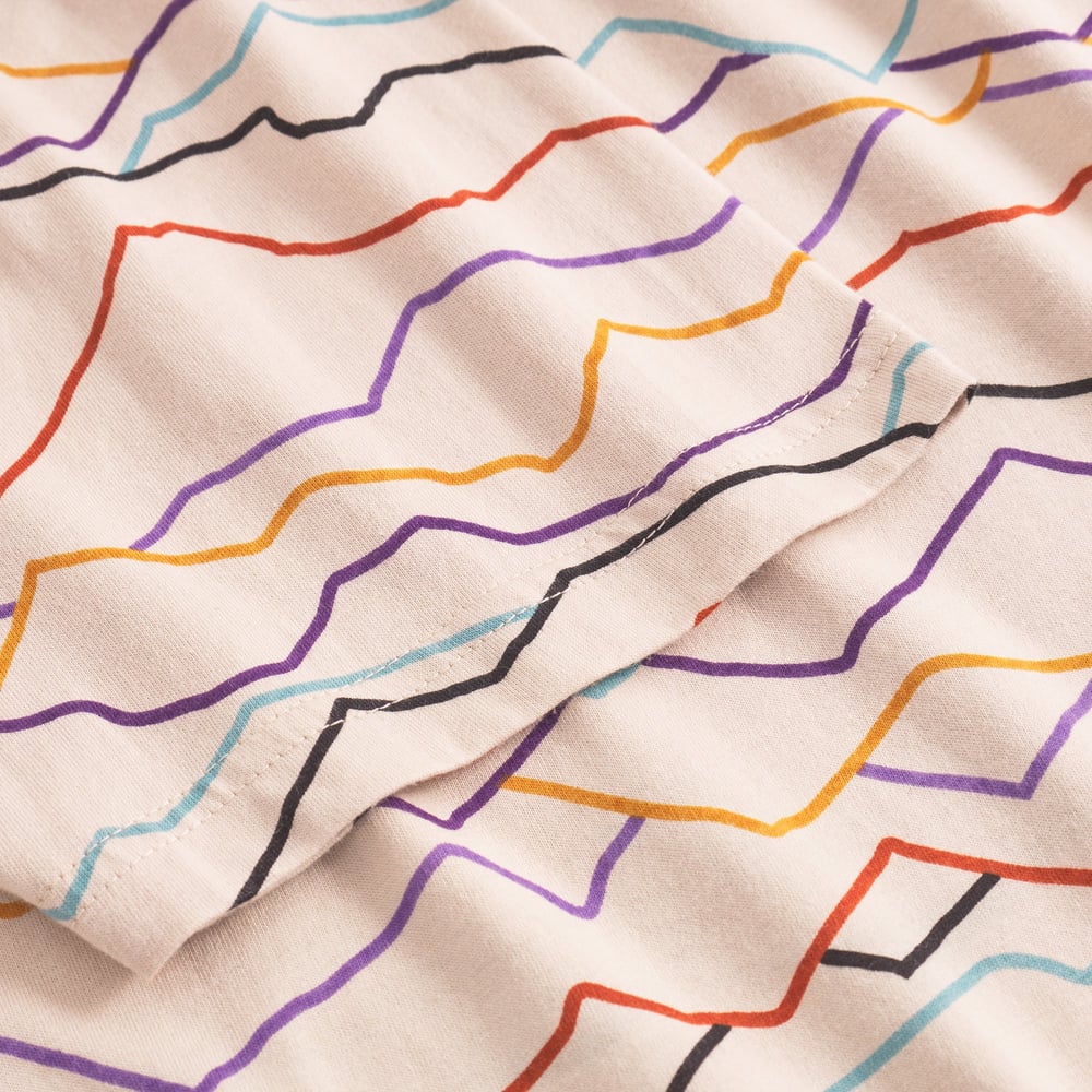 T-shirt Stockholm Line Mountains AOP Off-White