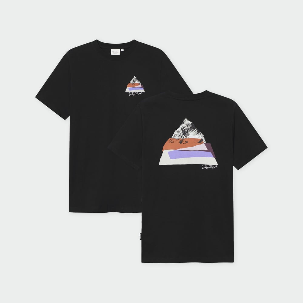 T-shirt Stockholm Cut Out Mountain Black