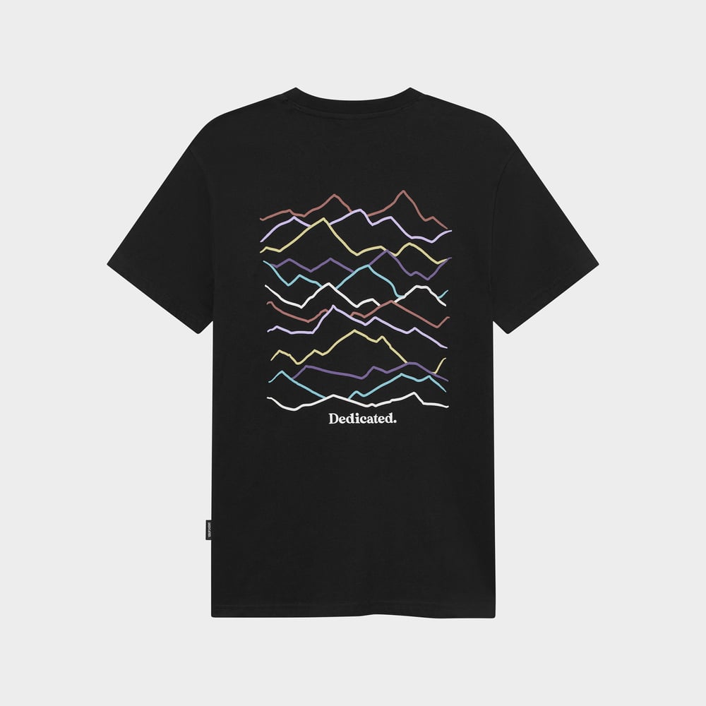T-shirt Stockholm Line Mountains Logo Black
