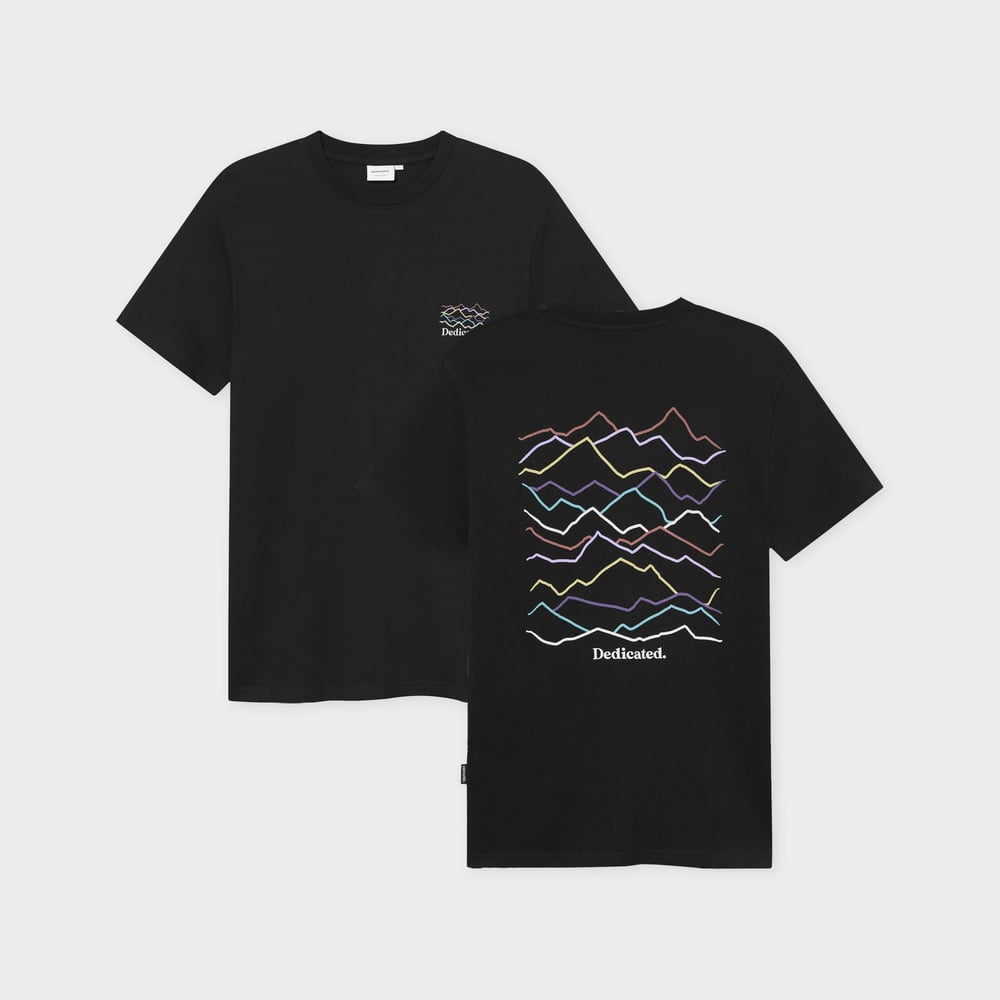 T-shirt Stockholm Line Mountains Logo Black
