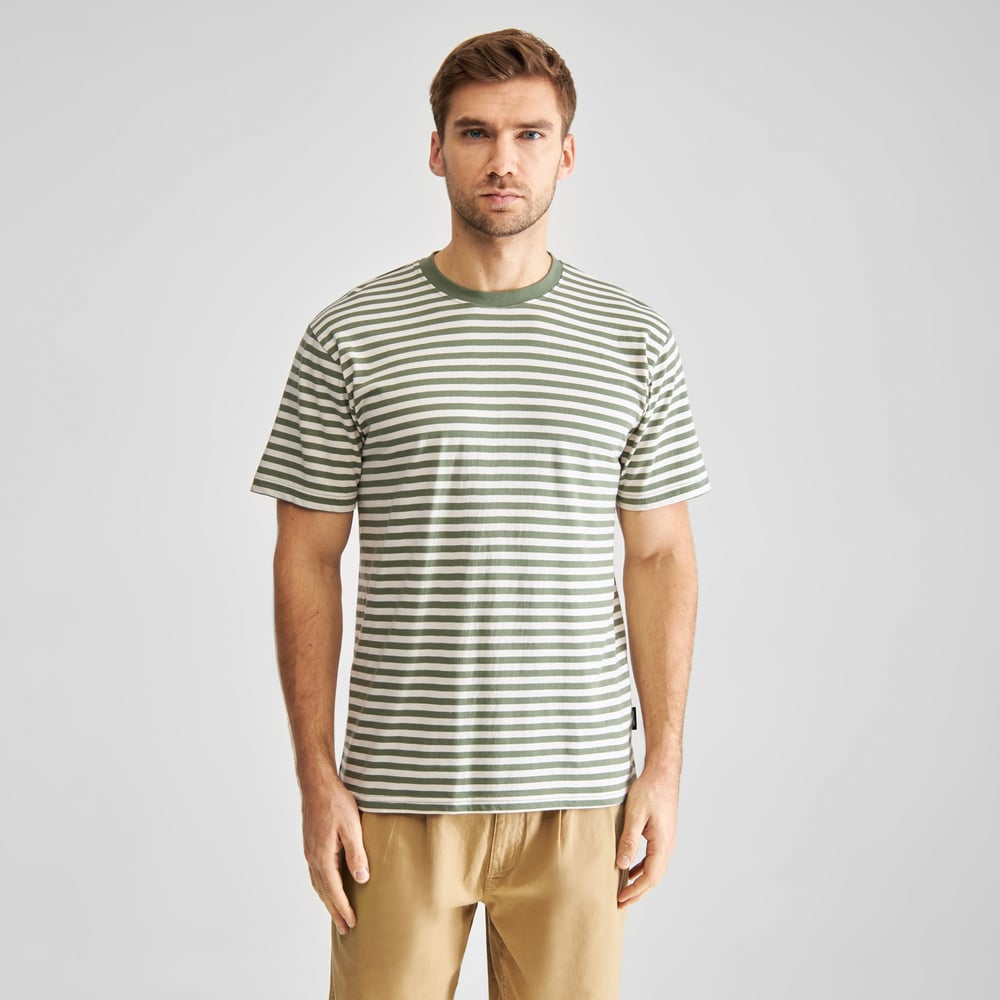 T-shirt Stockholm Stripes Leaf Green