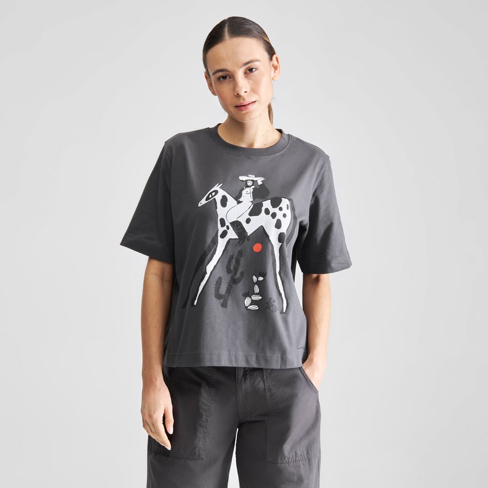 T-shirt Vadstena Cowgirl Charcoal