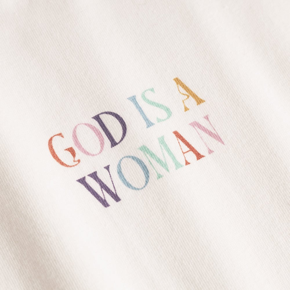 T-shirt Vadstena God is a Woman Off-White