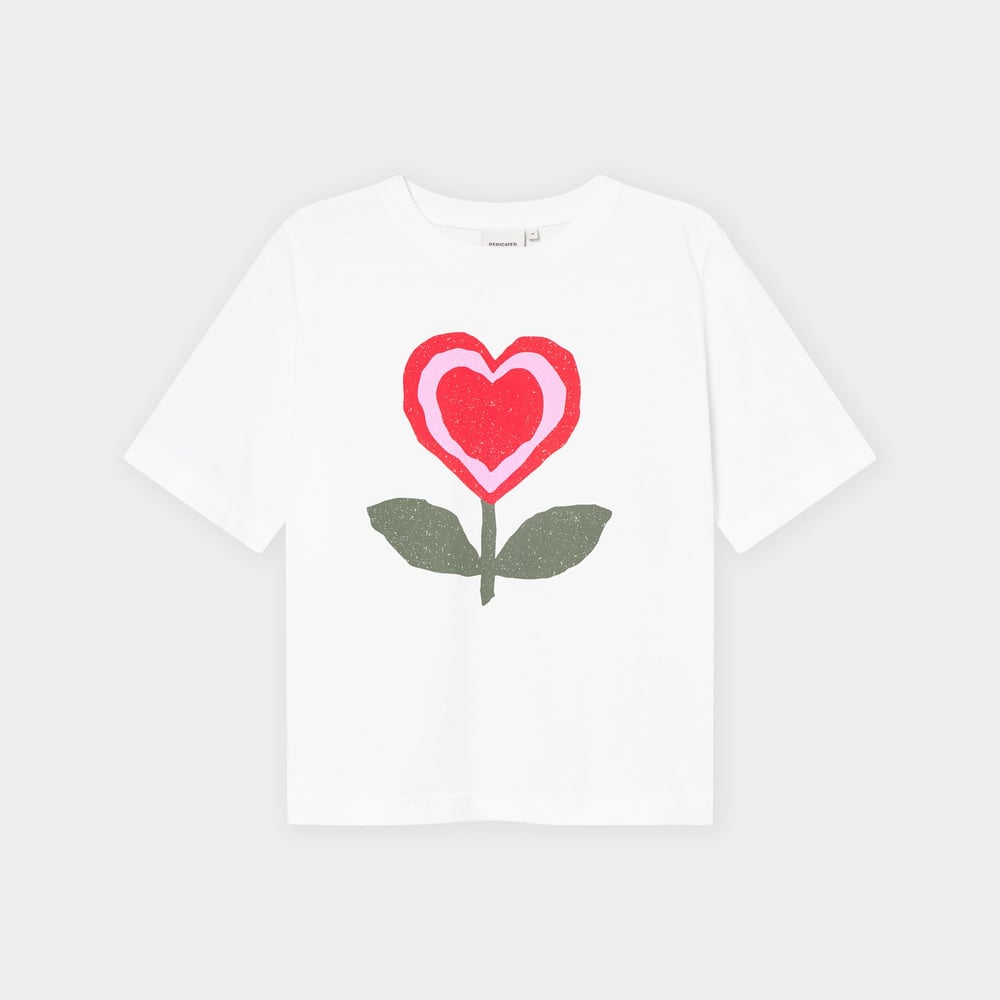 T-shirt Vadstena Love Flower White