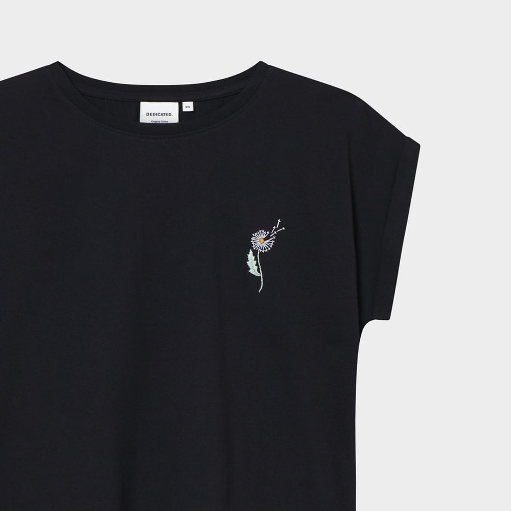 T-shirt Visby Dandelion EMB Black