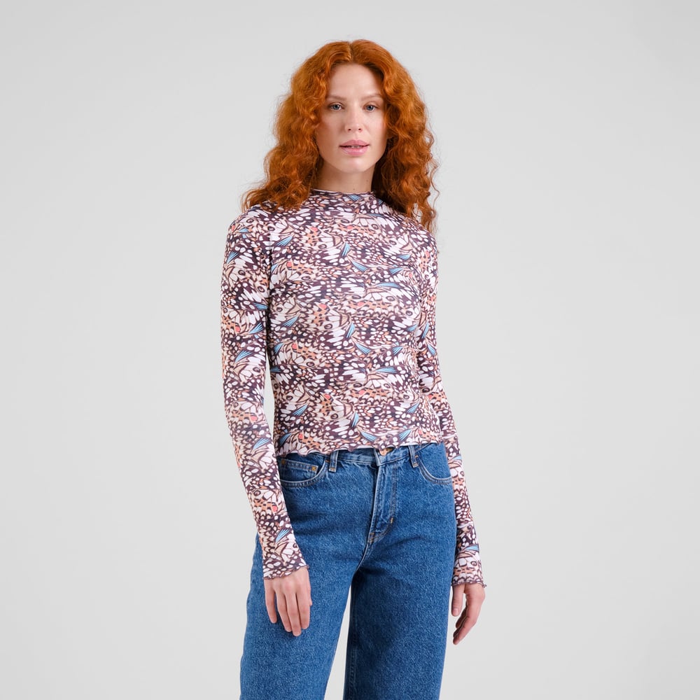 Rib Top Ryd Butterfly Wings Multi Color