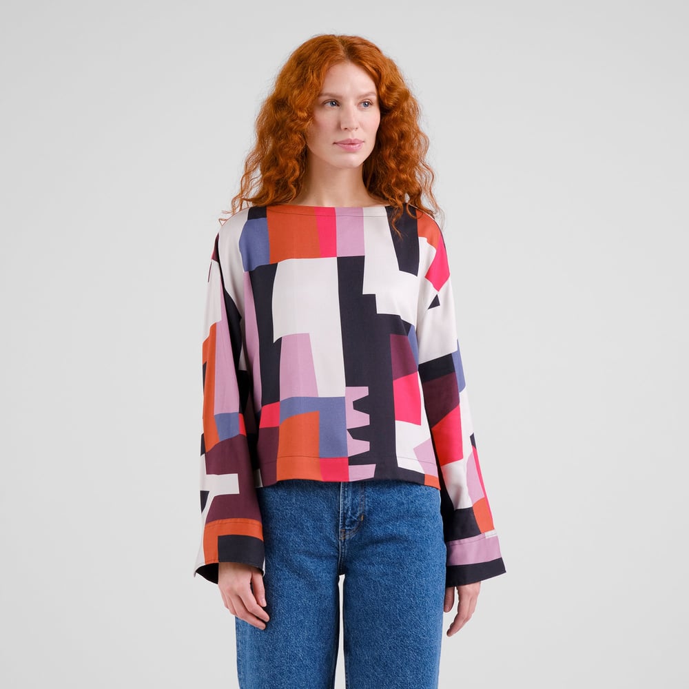 Top Udda Abstract Chaos Multi Color