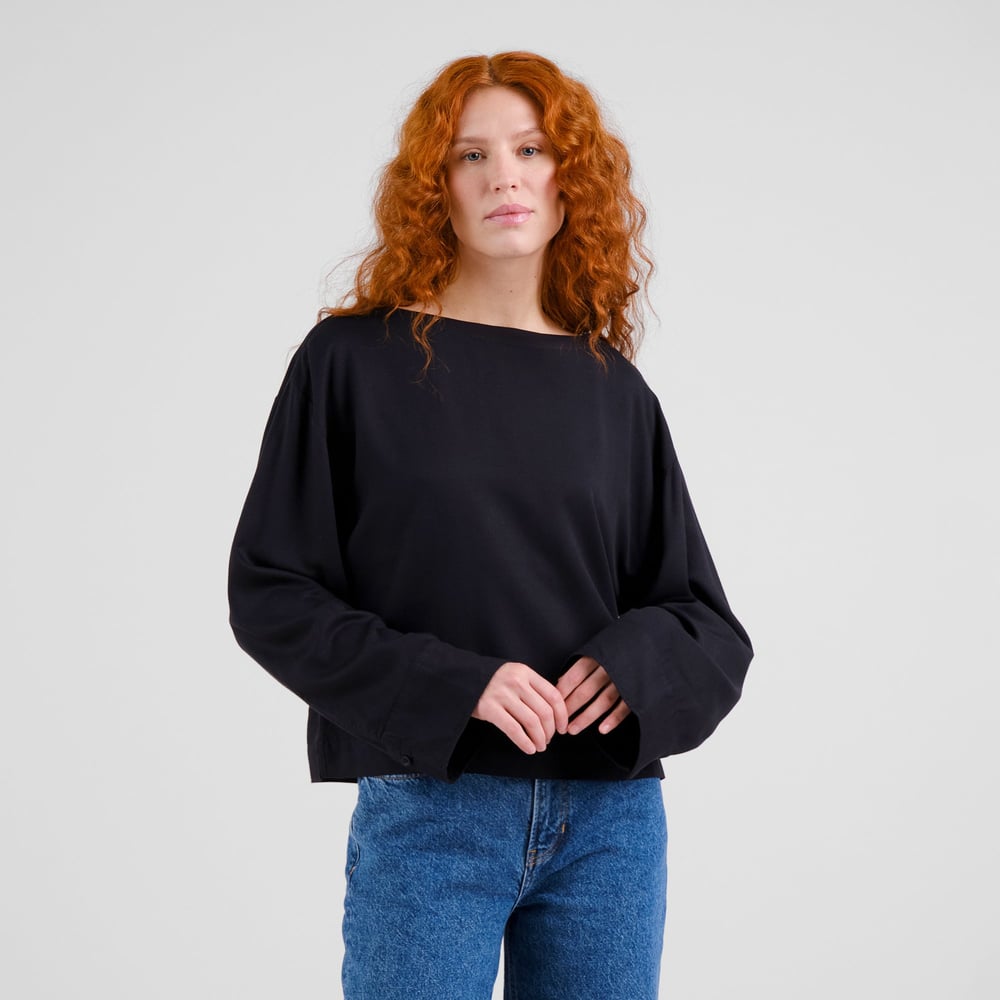 Top Udda Heavy Viscose Black