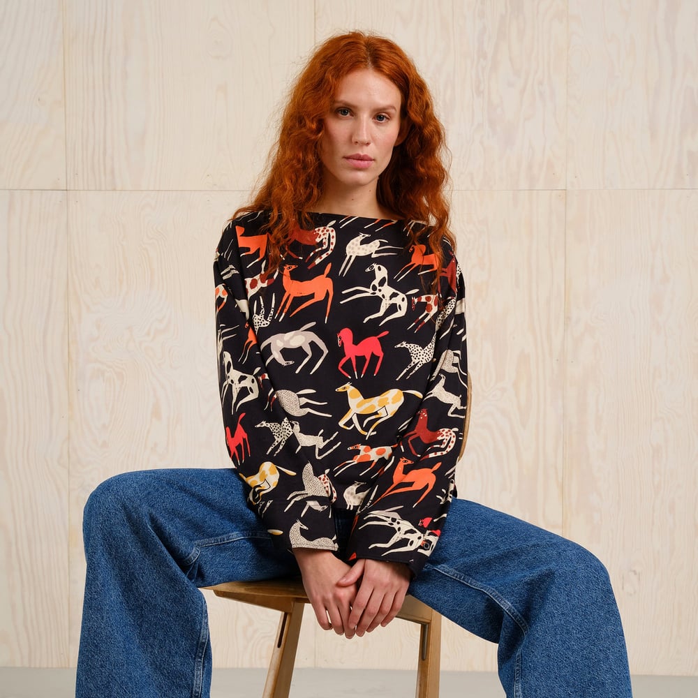 Top Udda Mustang Party Black