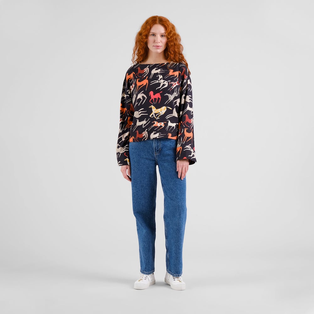 Top Udda Mustang Party Black