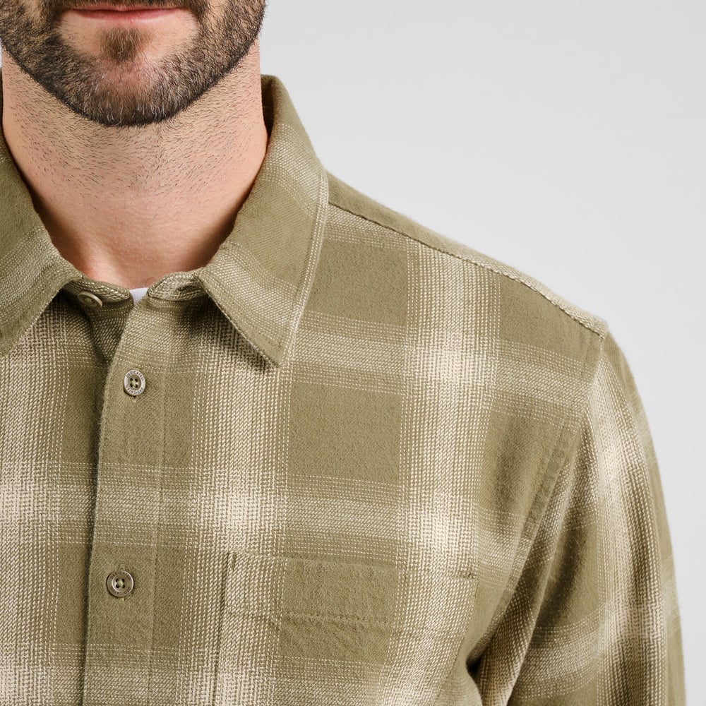 Shirt Rute Flannel Shadow Check Leaf Green