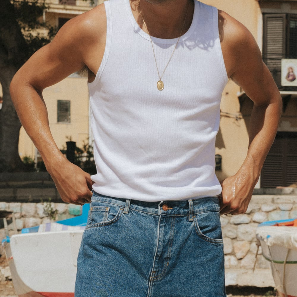 Rib Tank Top Forsa White