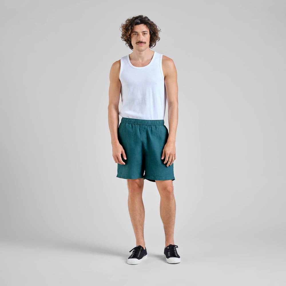 Shorts Sibbarp Linen Mediterranea Green
