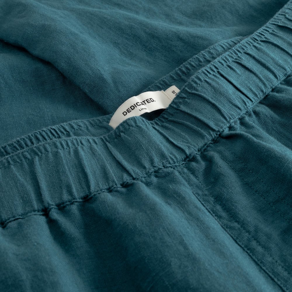 Pants Borrby Linen Mediterranea Green