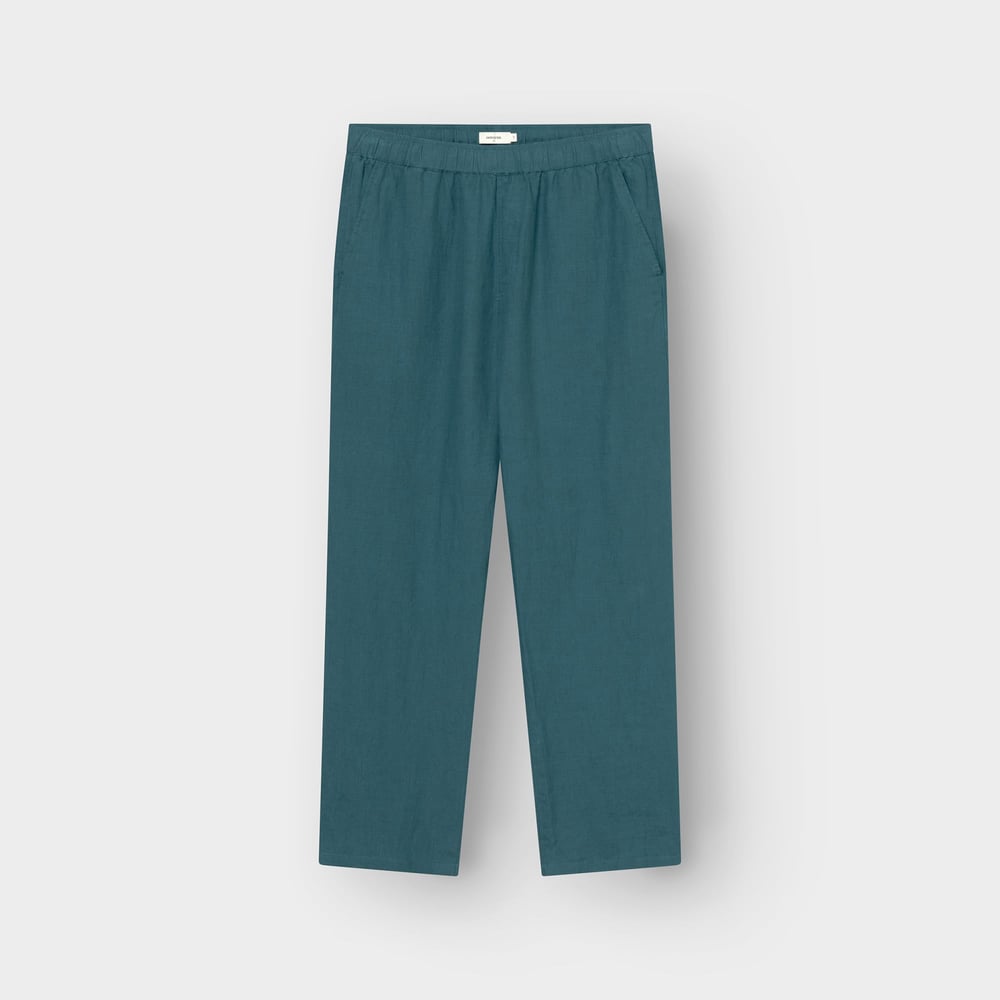 Pants Borrby Linen Mediterranea Green