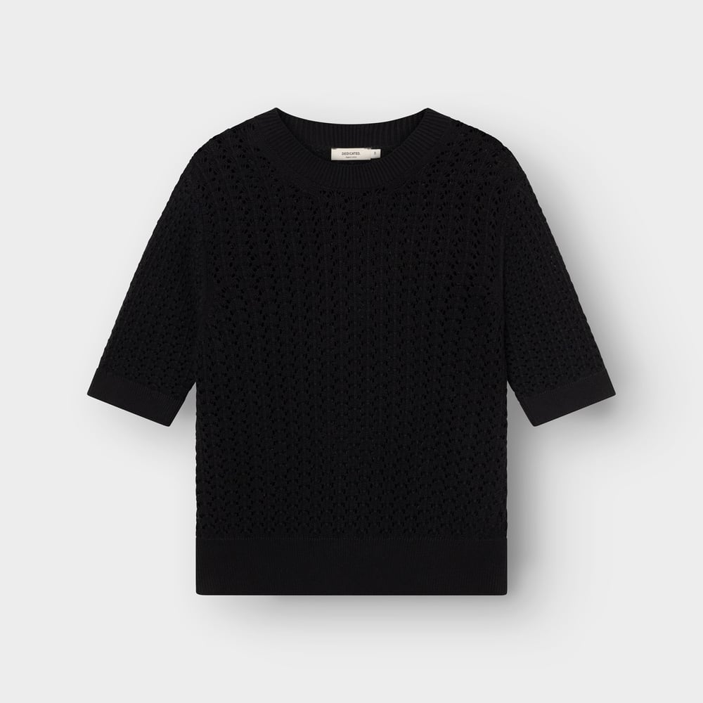 Knitted T-shirt Flen Crochet Black