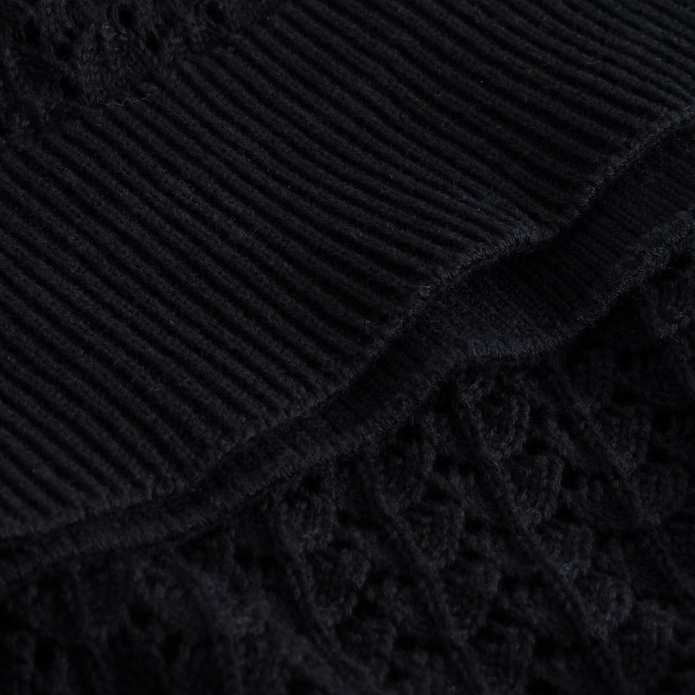 Knitted Cardigan Rosendal Crochet Black
