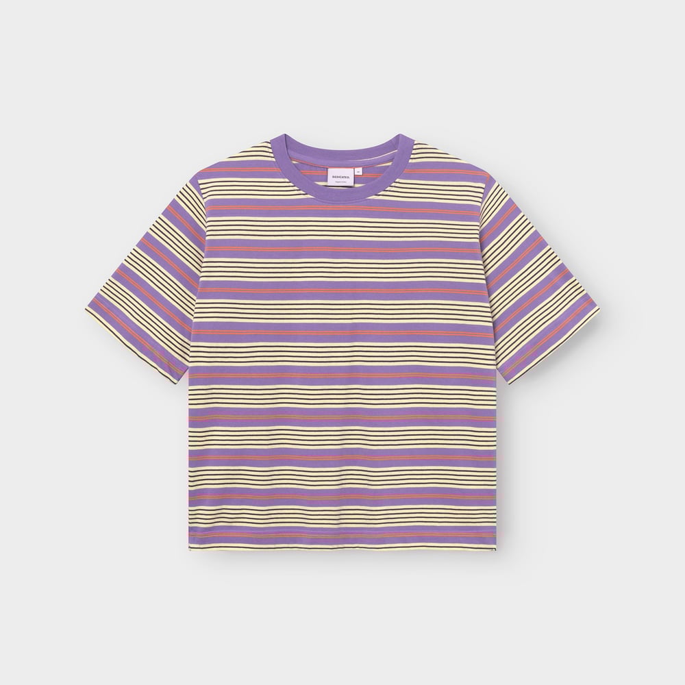 T-shirt Vadstena Retro Stripe Haze Purple