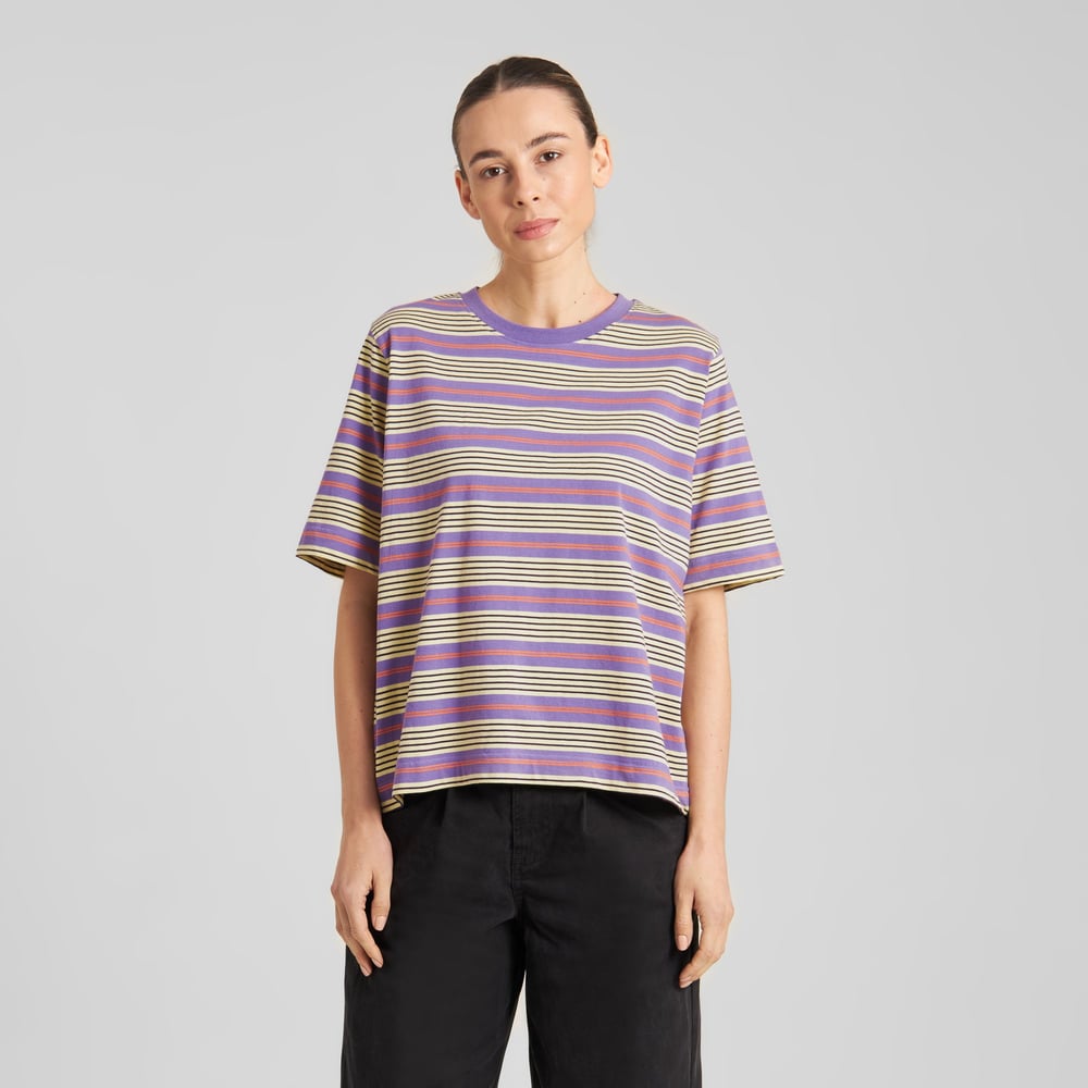 T-shirt Vadstena Retro Stripe Haze Purple
