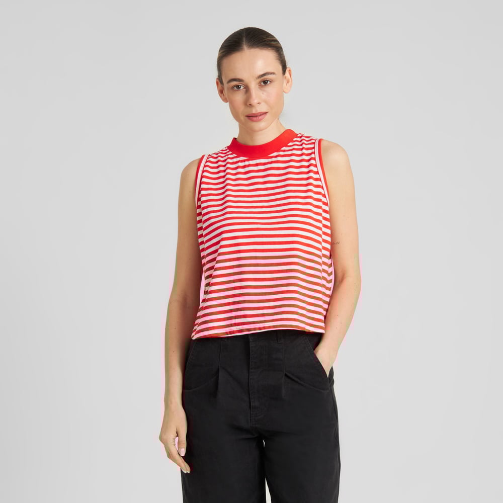 Top Namsos Stripes Grenadine Red