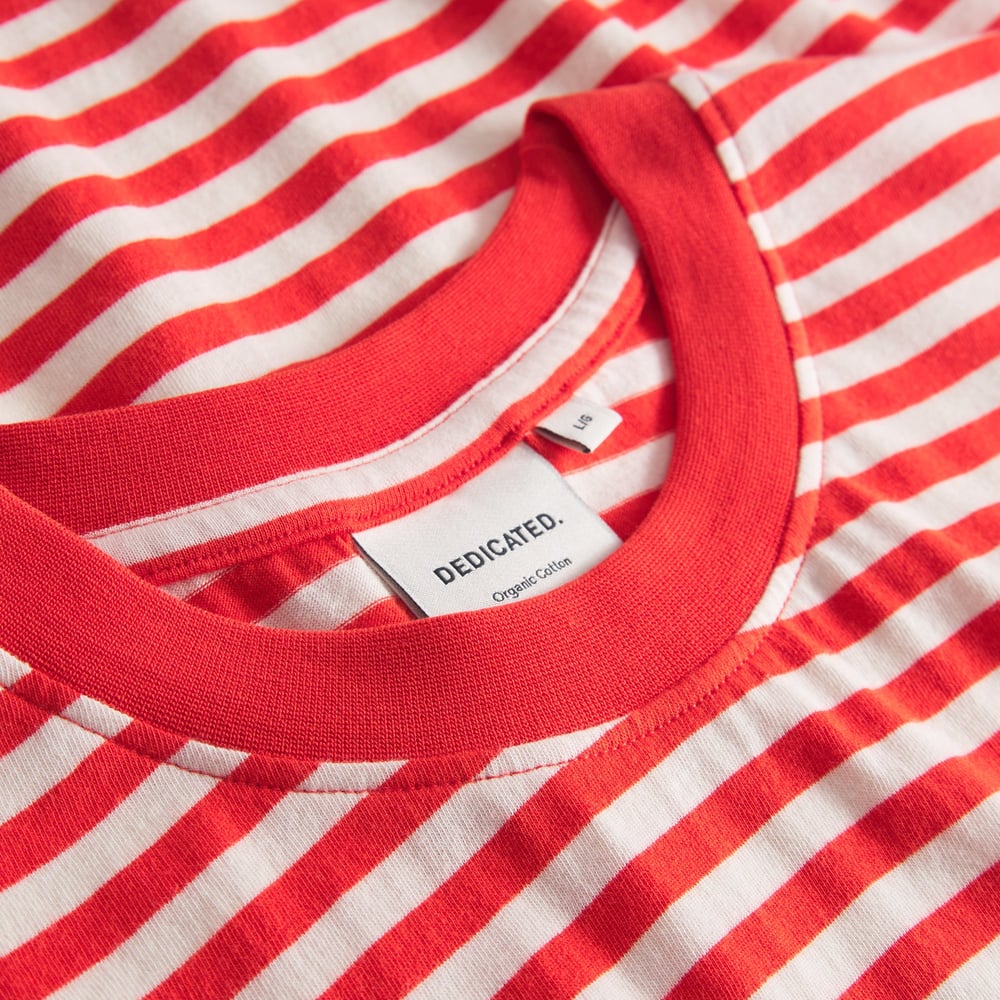 T-shirt Stockholm Stripes Grenadine Red