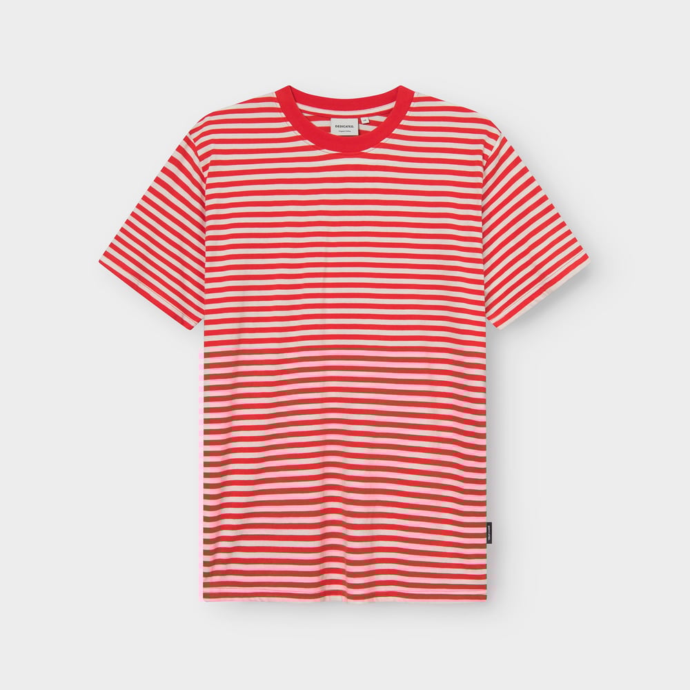 T-shirt Stockholm Stripes Grenadine Red