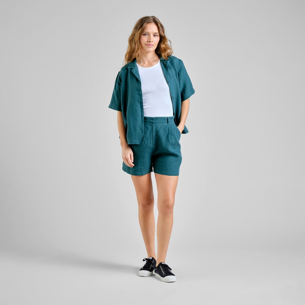 Shirt Torup Linen Mediterranea Green