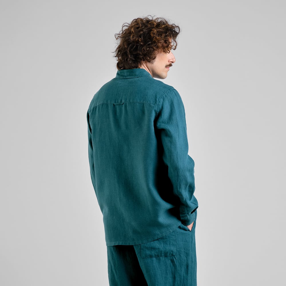 Shirt Rute Linen Mediterranea Green