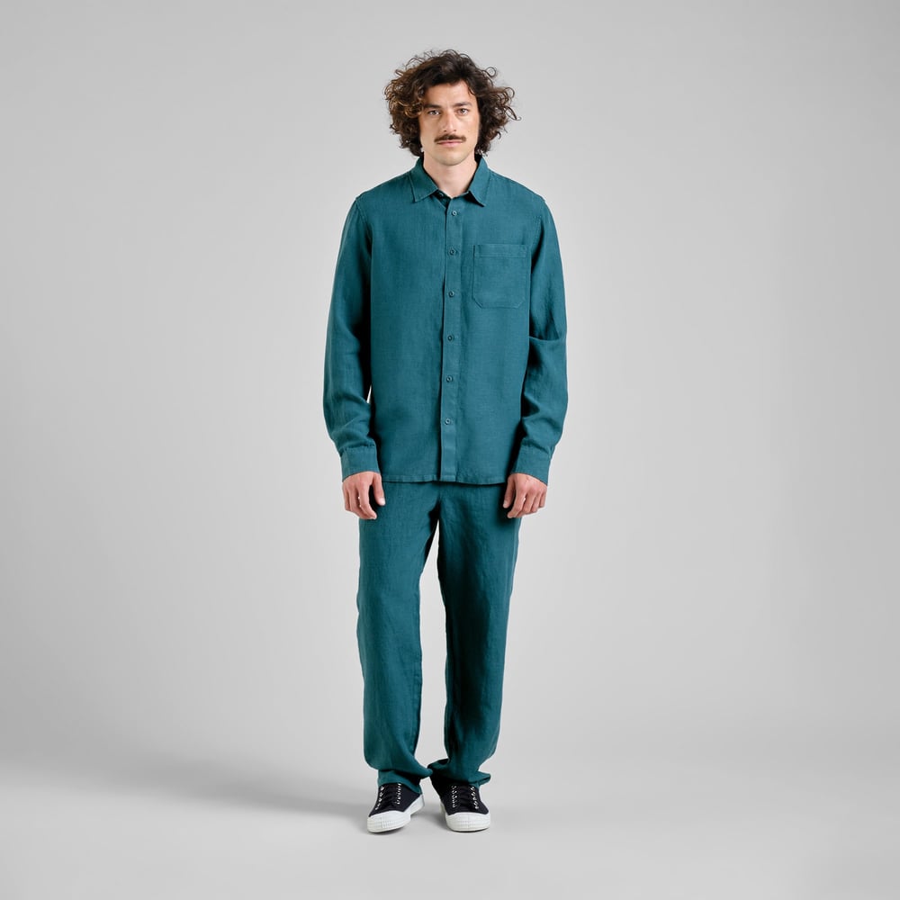 Shirt Rute Linen Mediterranea Green