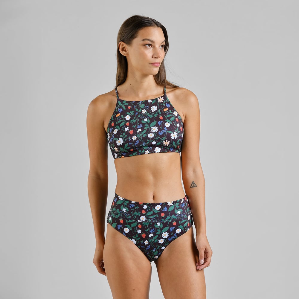 Bikini Top Orust Strawberry Field Black