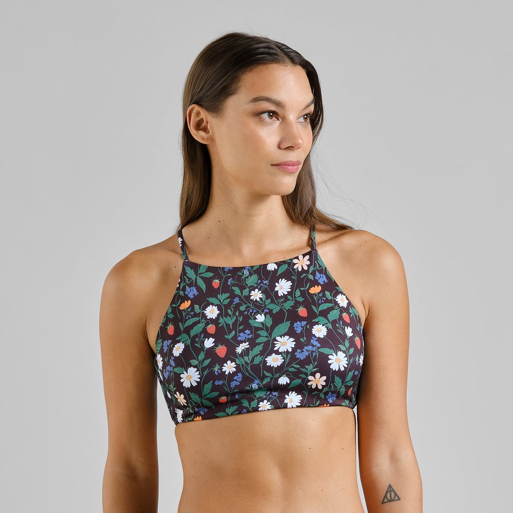 Bikini Top Orust Strawberry Field Black