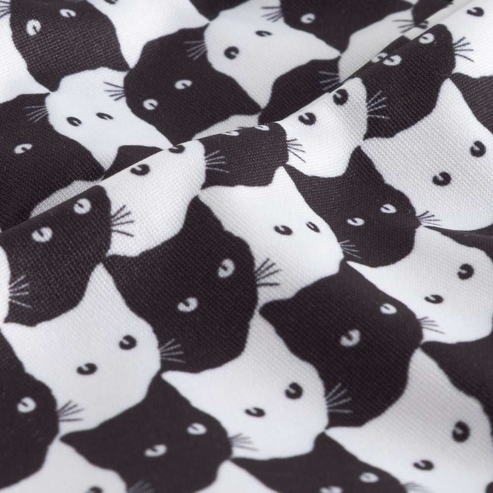 Bikini Bottoms Sanda Pepita Cats Black