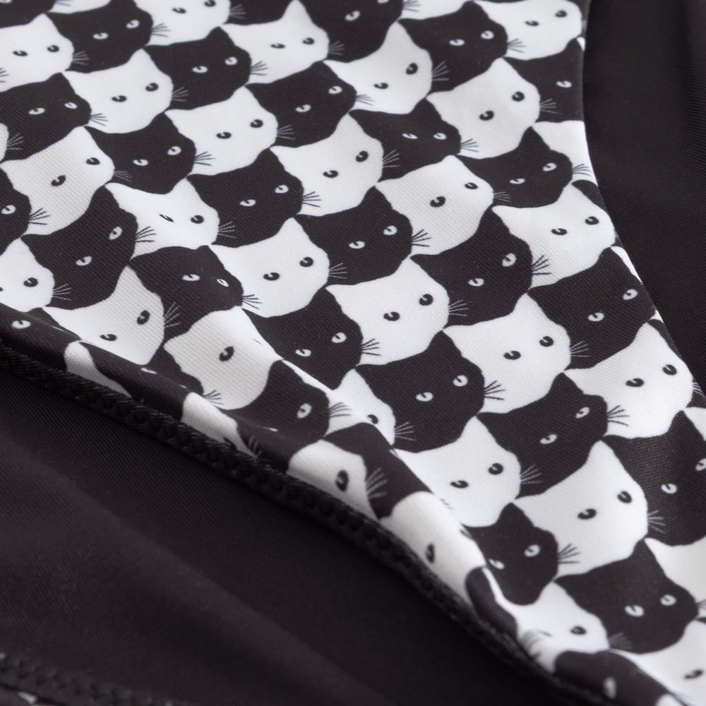 Bikini Bottoms Sanda Pepita Cats Black
