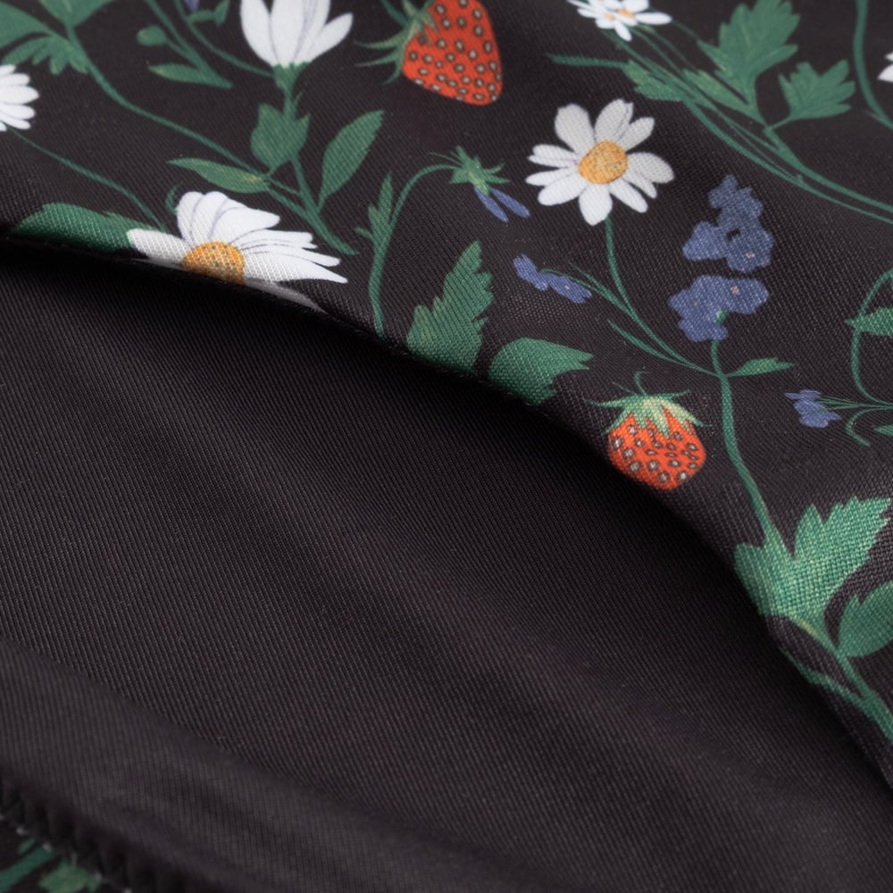 Bikini Pants Slite Strawberry Field Black