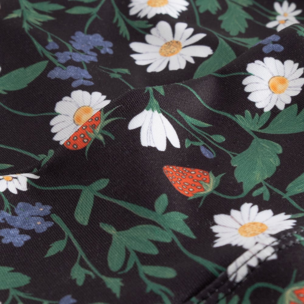 Bikini Pants Slite Strawberry Field Black