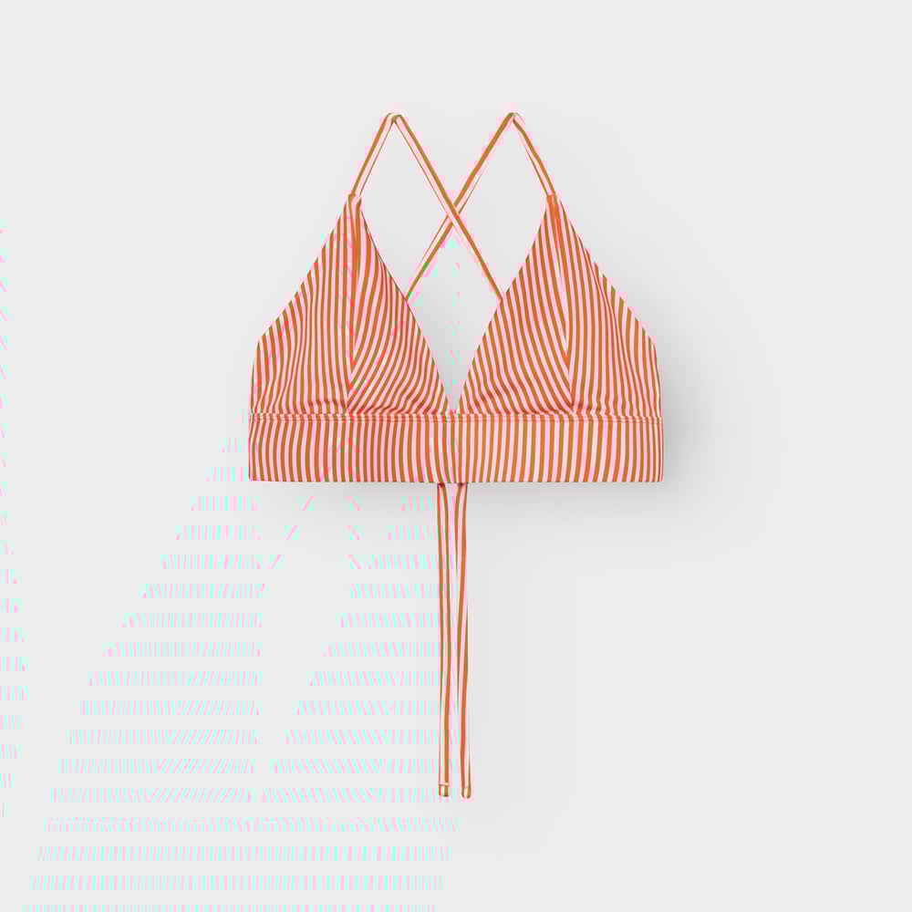 Bikini Top Alva Thin Stripe Grenadine Red