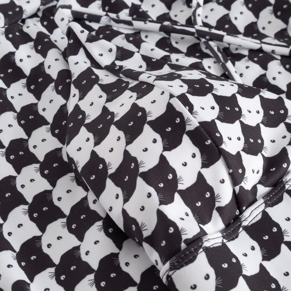 Bikini Top Alva Pepita Cats Black