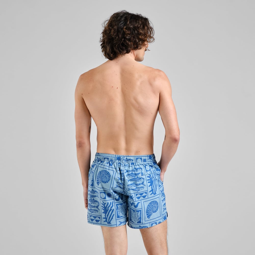 Swim Shorts Birka Ocean Squares Blue