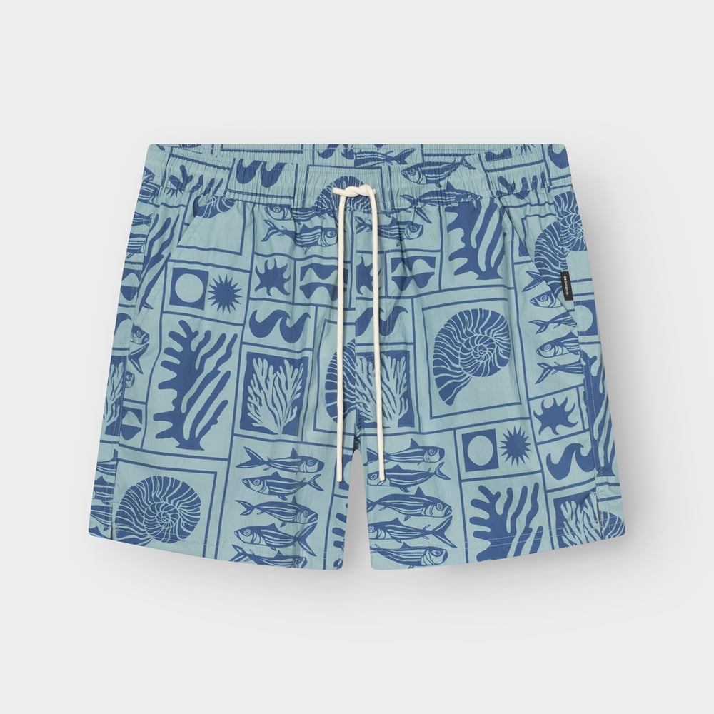 Swim Shorts Birka Ocean Squares Blue