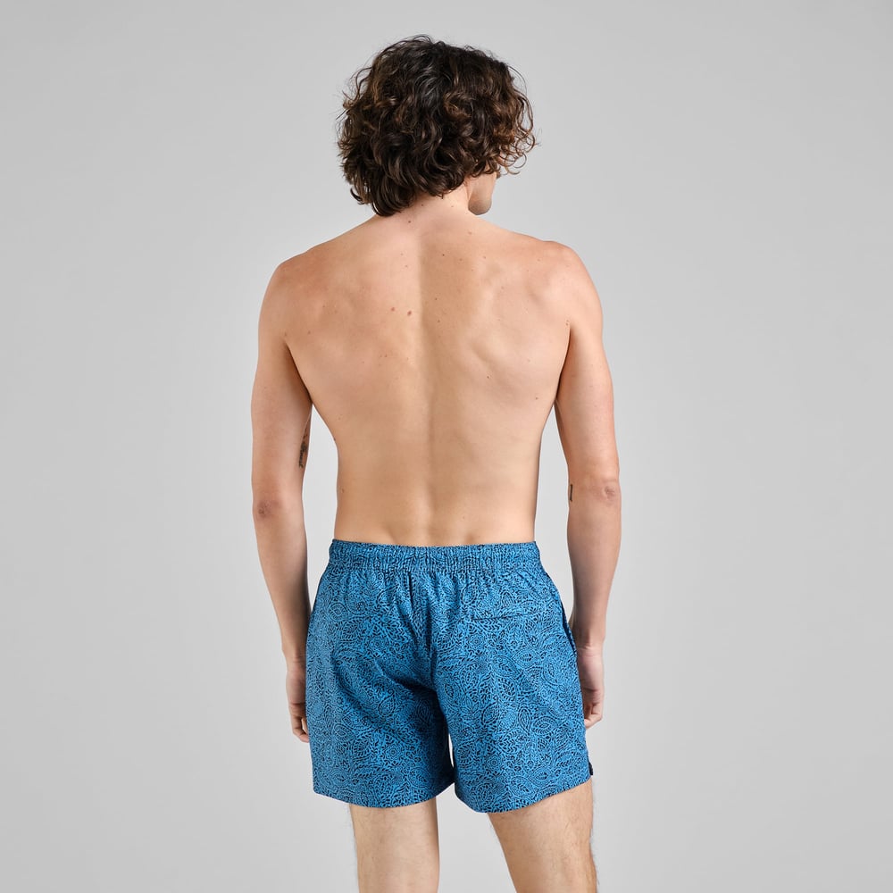 Swim Shorts Birka Paisley Leaf Blue