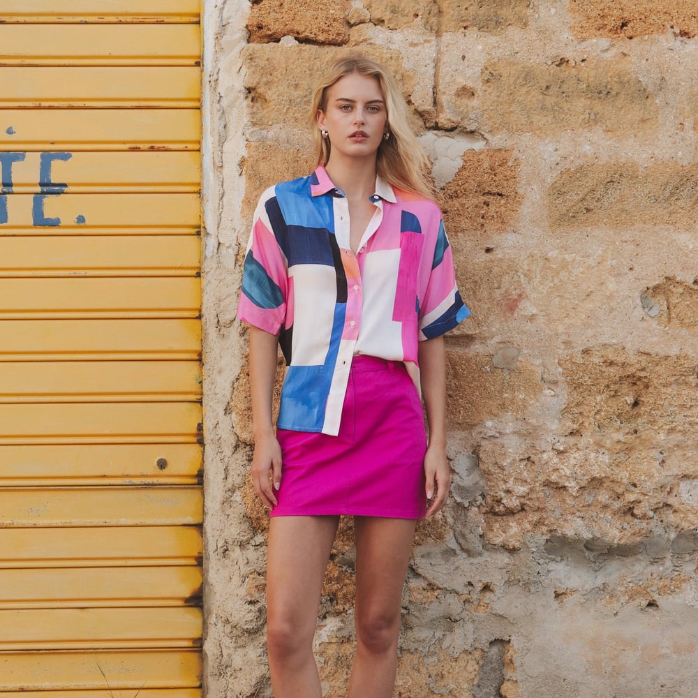 Shirt Alsvik Abstract Block Multi Color