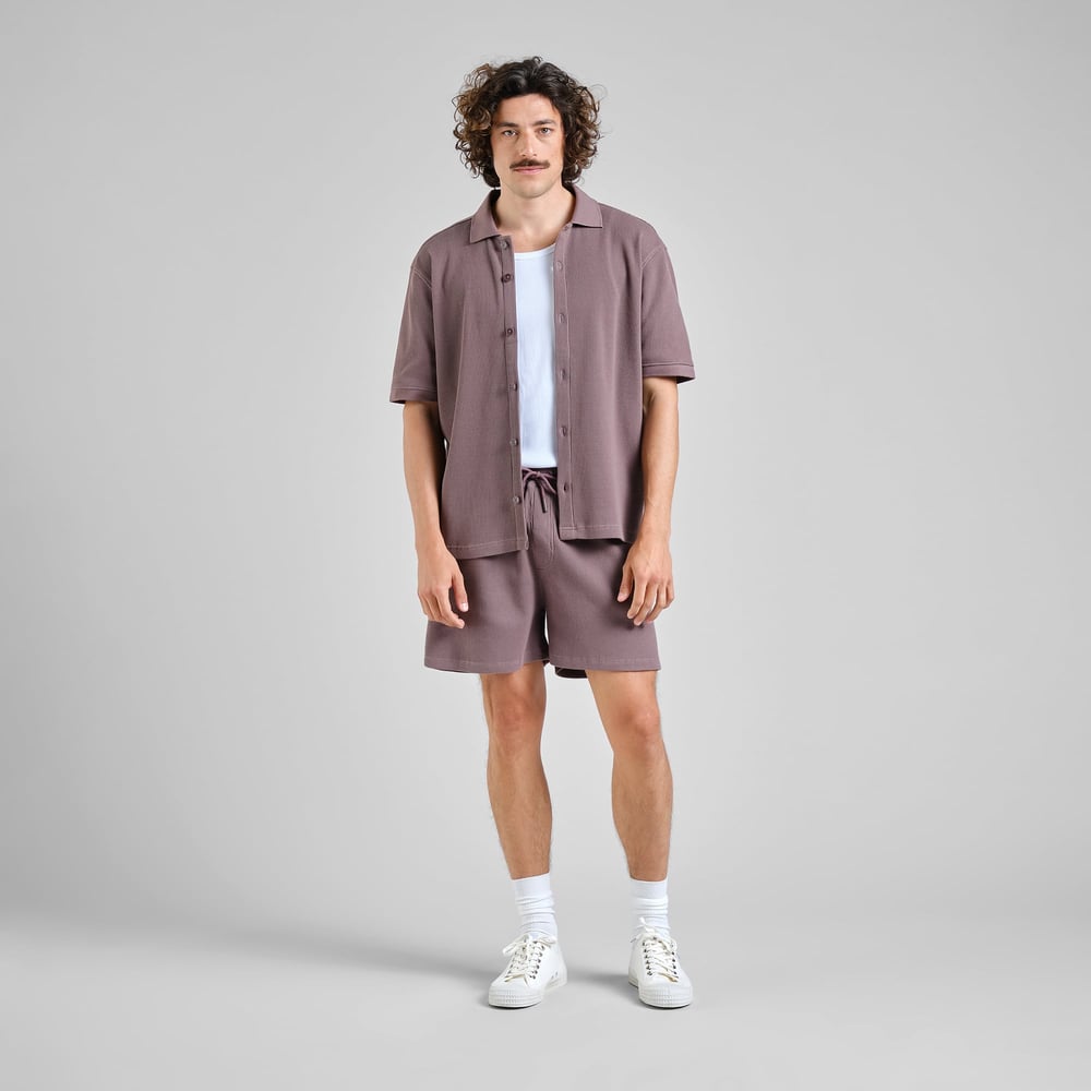 Shirt Falkvik Waffle Sparrow Brown