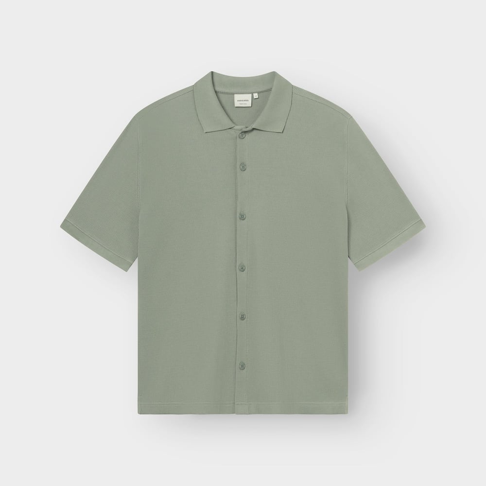 Shirt Falkvik Waffle Iceberg Green