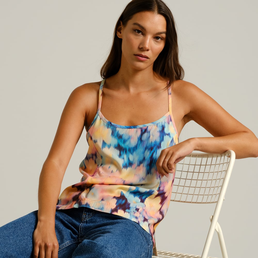 Strap Top Hoby Ikat Field Multi Color